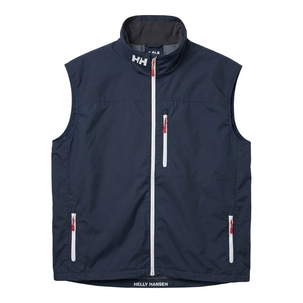 Helly Hansen Crew Vest Mens 4XL Navy Blue Sailing Windproof Fleece Lined Collar